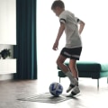 Miniatyrbillede 7 af 7: Fodboldtræningsmåtte Fodbold Fodtrin Træningsdækken Gummi