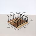 Miniatyrbillede 2 af 10: Servietholder Smedejern Trævævsæske SORT STIL 1 STIL 1 black style 1-style 1