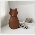 Miniatyrbillede 6 af 10: Lynlås Hundeformet Crossbody-taske PU-læder tegneseriehåndtaske brown Puppy-Puppy