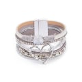 Miniatyrbillede 1 af 10: Bohemian Multilayer Bangle Håndlavet flettet armbånd SØLV Silver