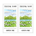 Miniatyrbillede 1 af 9: 50 STK Thank You Stickers Open Me Decals 5 5 5