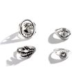 Miniatyrbild 10 av 10: Vintage Ring Set Distressed Ring 2 2 2