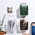 Miniatyrbild 5 av 10: Väggmonterad förvaringslåda Smink förvaringskorg TRANSPARENT Transparent