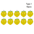 Miniatyrbillede 1 af 10: 10 stk Peach Flat Resin Charms Pendant Peach Charms Frugt 1