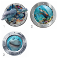 Pikkukuva 3 / 9: 3D Infauna WC-tarrat Vivid Sea Life Decals TURTLE TURTLE turtle