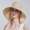 Miniatyrbilde 4 av 10: Beach Visir Hestehale Cap Sommer Solhatt for kvinner LILLA purple