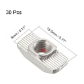 Miniatyrbilde 2 av 6: 30 stk Glide T-spormutter Halvrunde M8 M8