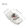Miniatyrbilde 2 av 6: 30 stk Glide T-spormuttere halvrunde M6 M6