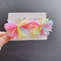 Miniatyrbillede 1 af 10: 2 stk/sæt Hårspænder Flockende hårnåle RAINBOW FARVE EN REGNBUE Rainbow color A