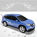 Pikkukuva 6 / 6: 60 kpl kukka-autotarrat Mini Graphics -auton korin tarratarrat