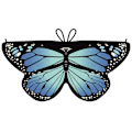 Miniatyrbilde 1 av 10: Butterfly Cape Butterfly Wings sjal 10 10 10