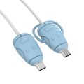 Miniatyrbillede 1 af 10: Kabelbeskytter Oplader Kabelbeskyttelsesdæksel BLÅ TYPE TIL Blue TypeC to TypeC-TypeC to TypeC