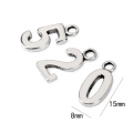 Miniatyrbillede 2 af 10: 10 stk Numbers Pendant Charms Arabiske Tal Pendants 3 3 3