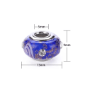 Miniatyrbilde 2 av 4: Glassperler med stort hull, glassperler med messingkjerne, sortiment av charms