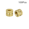 Miniatyrbilde 2 av 5: 100 stk riflede innsatsmuttere Gjengede innsatser M4X10MMX6MM M4x10mmx6mm