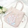 Miniatyrbilde 4 av 10: Brodert blomsterpose med snøring Godterioppbevaringspose 2 2 2