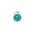 Miniatyrbilde 1 av 6: 50 stk DIY Daisy Flower Charms Flatbacks Resin Daisy Flower BLÅ blue