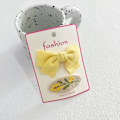 Miniatyrbillede 4 af 10: 2 STK Little Girl Bowknot Hårspænder KHAKI khaki