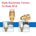 Miniatyrbillede 1 af 6: 1 stk. slangestik han-hun-adapter M22(15MM) TIL M18 M22(15mm) to M18