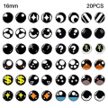 Miniatyrbilde 1 av 10: 20 stk/10 par Eyes Crafts Eyes Puppet Crystal Eyes 16MMSTYLE 16mmStyle random