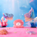 Miniatyrbild 9 av 10: Sjöjungfrufigurer Tecknad prinsessstaty 2 2 2