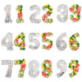 Miniatyrbilde 9 av 10: Numbers Ballonger Ramme Number Ballong Stand Display 4 4 4