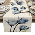 Miniatyrbillede 1 af 9: Blomster Linned Bord Flag Hjem Bord Stof Boligindretning Dug