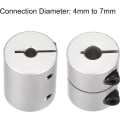 Miniatyrbilde 5 av 8: 2 stk Joint Motor Connector Clamp-On koblinger 8MM X 4MM 8MM X 8mm x 4mm
