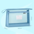 Miniatyrbillede 2 af 10: Mesh lynlås pose taske Transparent fil taske FARVE 4 FARVE 4 Color 4