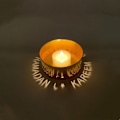 Miniatyrbild 3 av 10: Eid Mubarak Guldfärgad Metall Ljusstake Ljusstake 1 1