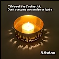 Miniatyrbild 9 av 10: Eid Mubarak Guldfärgad Metall Ljusstake Ljusstake 1 1