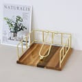 Miniatyrbillede 8 af 10: Servietholder Smedejern trævævsæske GULD STIL 1 STIL 1 gold style 1-style 1