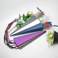 Pikkukuva 2 / 10: 10 kpl Kirkas ikkuna Bouquet Box Bouquet käärepaperi SININEN Blue