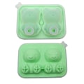 Miniatyrbilde 1 av 10: Ice Cube Mold Ice Making Box LYS GRØNN TO RIST TO RIST light green two grids-two grids