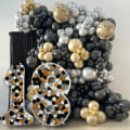 Miniatyrbilde 10 av 10: Numbers Ballonger Ramme Number Ballong Stand Display 6 6 6
