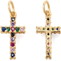 Miniatyrbillede 5 af 5: Stone Charms Charms Gyldne nøgleringe CZ Stone Dangle Charms