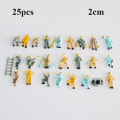 Miniatyrbild 4 av 10: 10/25 st Byggarbetare Modellbyggnad Människor Figurer 2 2 2