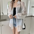 Miniatyrbillede 1 af 10: Dame Skjorte Bluse Langærmet Top HVID white