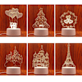 Miniatyrbillede 4 af 7: 3D Illusion Night Light LED Neon-skiltlampe 3 3 3
