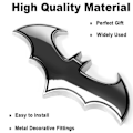 Miniatyrbillede 10 af 10: 2 stk Bat Car Badge Bat Shape Badge Metal Emblem Sticker SORT black