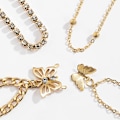 Pikkukuva 10 / 10: Micro Inlaid Claw Chain Diamond Chain GOLD Gold