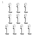 Miniatyrbillede 10 af 10: 10 stk Numbers Pendant Charms Arabiske Tal Pendants 3 3 3