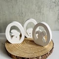 Miniatyrbilde 9 av 10: Hule kaninlys dekorasjon 3D hjerte kaninform 2 2 2