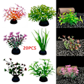 Miniatyrbilde 7 av 10: 20 stk Aquarium dekorative kunstige blader simuleringsanlegg S229
