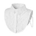 Falsk krage, avtakbar, hvit white