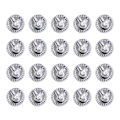 Miniatyrbilde 5 av 10: 20stk Miniknappspenne DIY Dukkeklær SØLV Silver