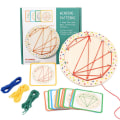 Miniatyrbilde 1 av 10: Snøring Threading Toy Busy Board Montessori-læremidler