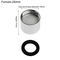 Miniatyrbillede 1 af 10: Vandbesparende vandhane Belufter Vandhane Filter KVINLIG-20MM Female-20mm