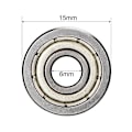 Miniatyrbillede 1 af 10: 10 stk Deep Groove Kuglelejer Skateboard Kuglelejer 696ZZ 696ZZ 6x15x5mm