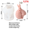 Miniatyrbilde 9 av 10: Kaninformet silikonform påskelysform A A A